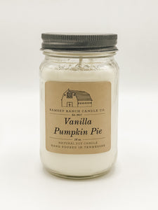 Vanilla Pumpkin Pie 16 oz Mason Jar