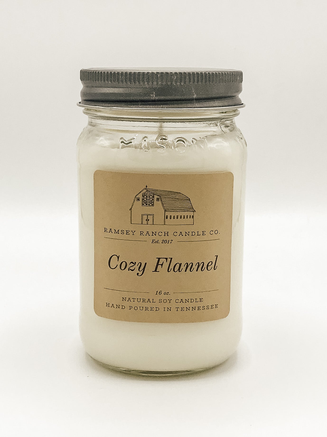 Cozy Flannel 16 oz Mason Jar