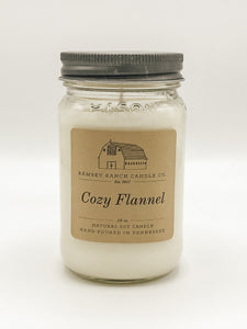 Cozy Flannel 16 oz Mason Jar