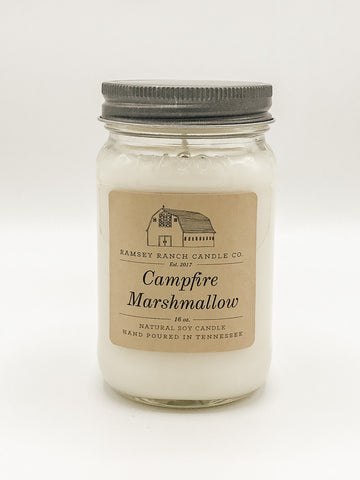 Campfire Marshmallow 16 oz Mason Jar