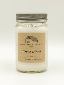 Fresh Linen 16 oz Mason Jar