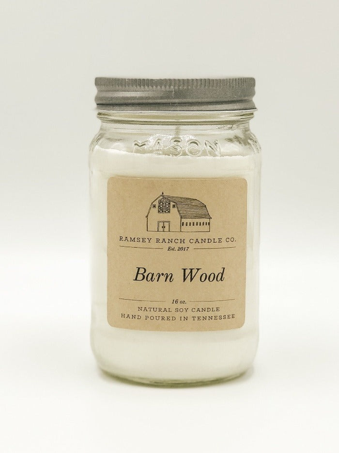 Barn Wood 16 oz Mason Jar