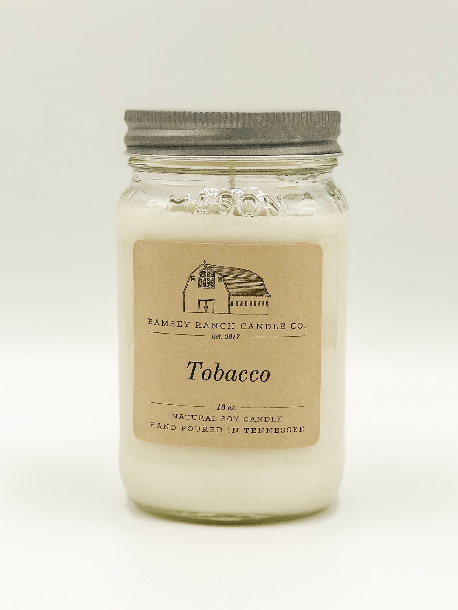 Tobacco 16 oz Mason Jar