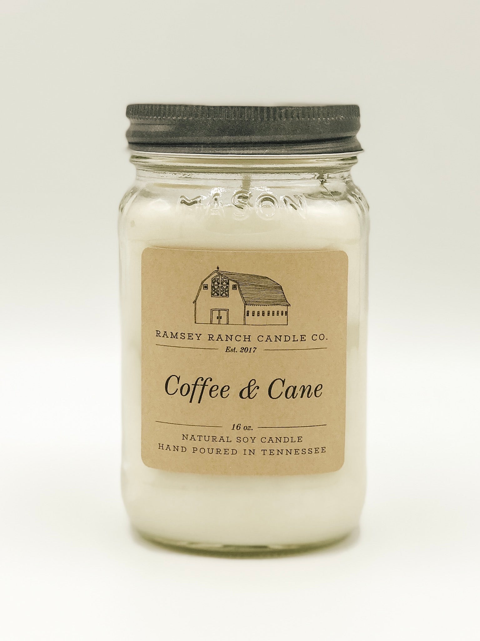 Coffee & Cane 16 oz Mason Jar