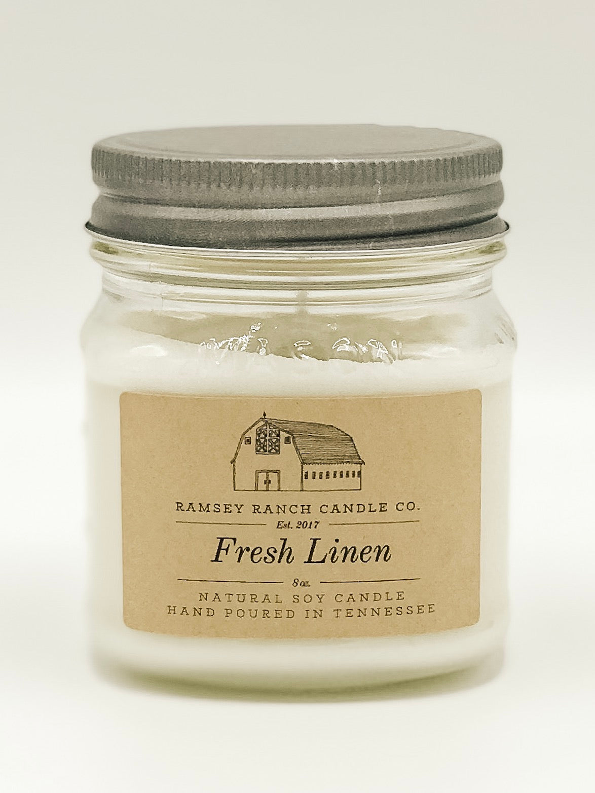 Fresh Linen 8 oz Mason Jar