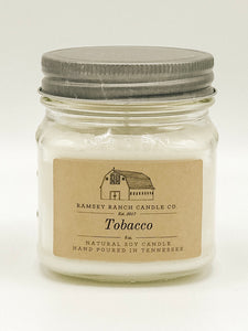 Tobacco 8 oz Mason Jar