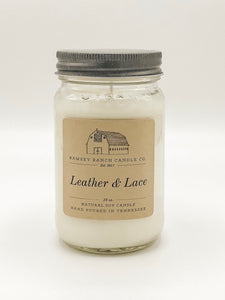 Leather & Lace 16 oz Mason Jar
